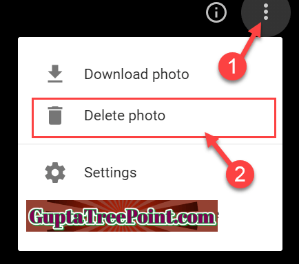 Delete photo option